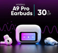 A9 Pro Touchscreen LED Earbuds – ANC Wireless Earbuds with Smart Display & 48H Battery