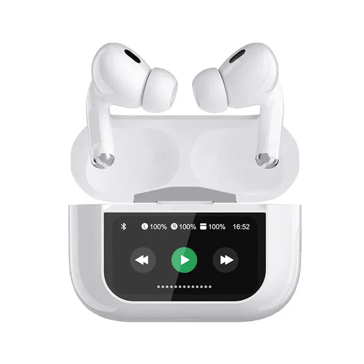 A9 Pro Touchscreen LED Earbuds – ANC Wireless Earbuds with Smart Display & 48H Battery